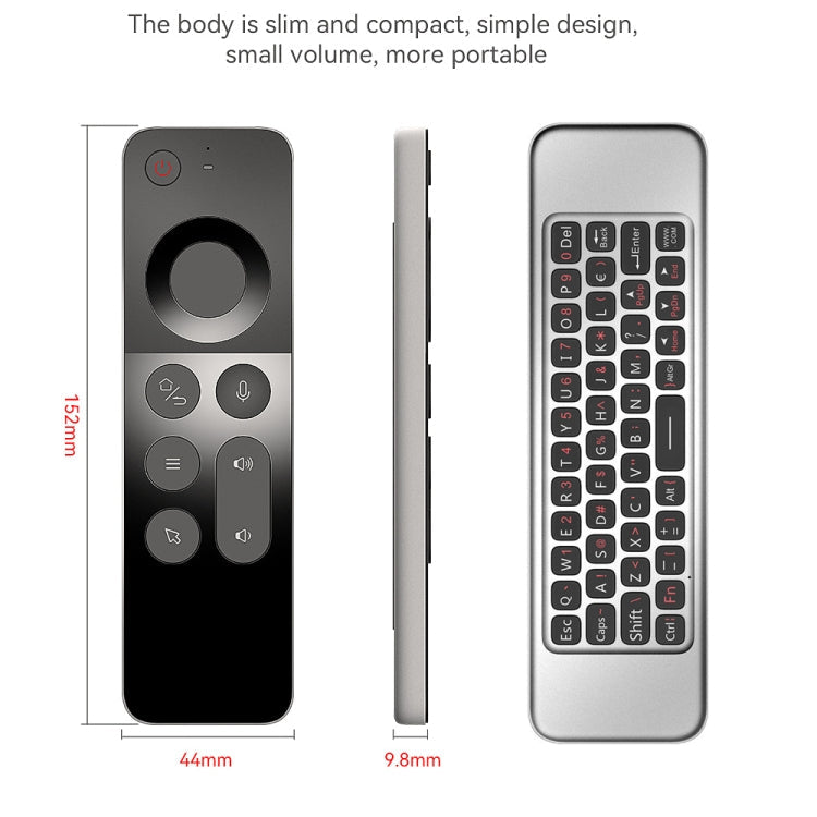 Lisslune | W3 Air Infrared Learning Dual-Sided Wireless Mini Keyboard Mouse 2.4G Voice Remote Control