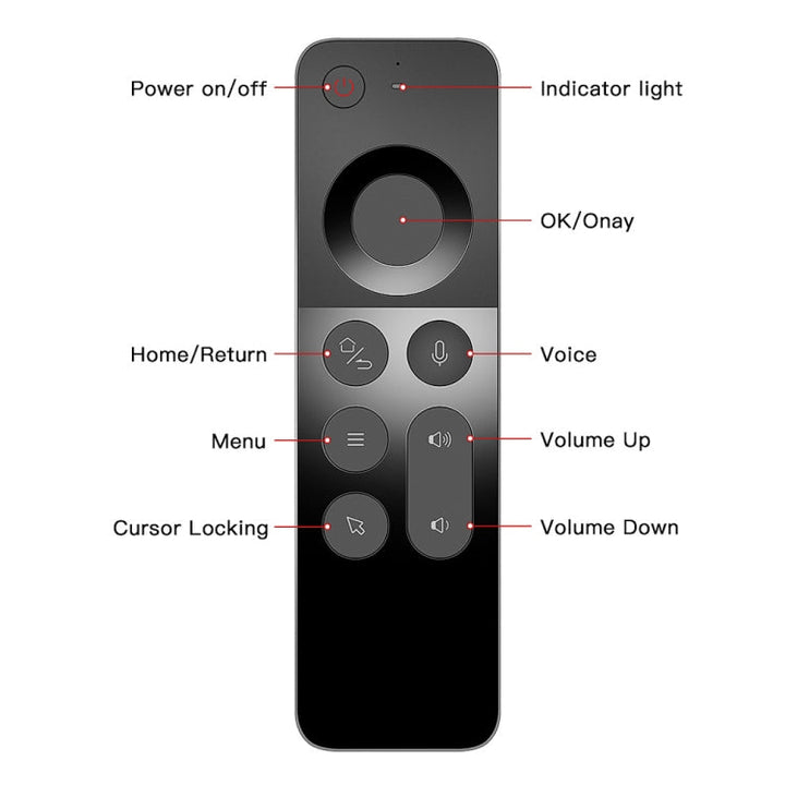 Lisslune | W3 Air Infrared Learning Dual-Sided Wireless Mini Keyboard Mouse 2.4G Voice Remote Control