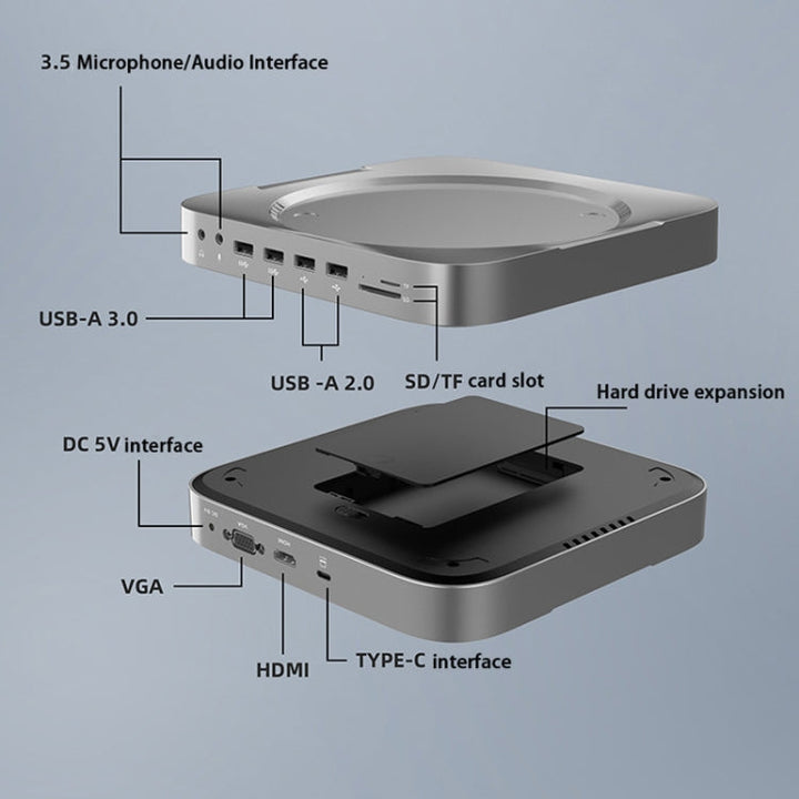 Lisslune | Rocketek MM483 For Mac Mini Docking Station With Hard Drive Bay
