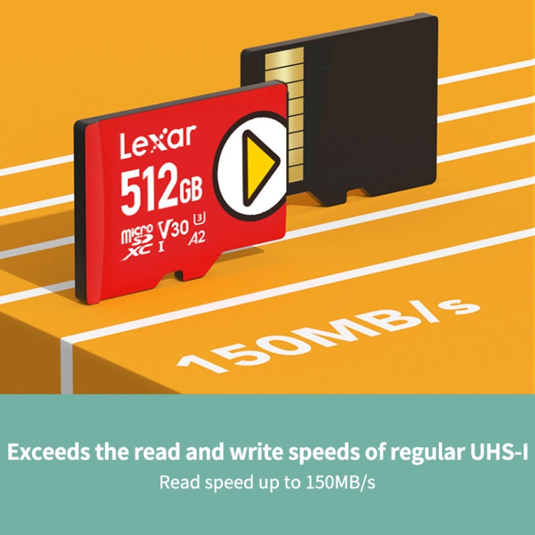 Lisslune | Lexar LSDMI High Speed TF Card Game Console Memory Card, Capacity: 512GB (Red)