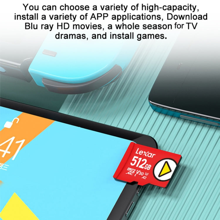 Lisslune | Lexar LSDMI High Speed TF Card Game Console Memory Card, Capacity: 512GB (Red)