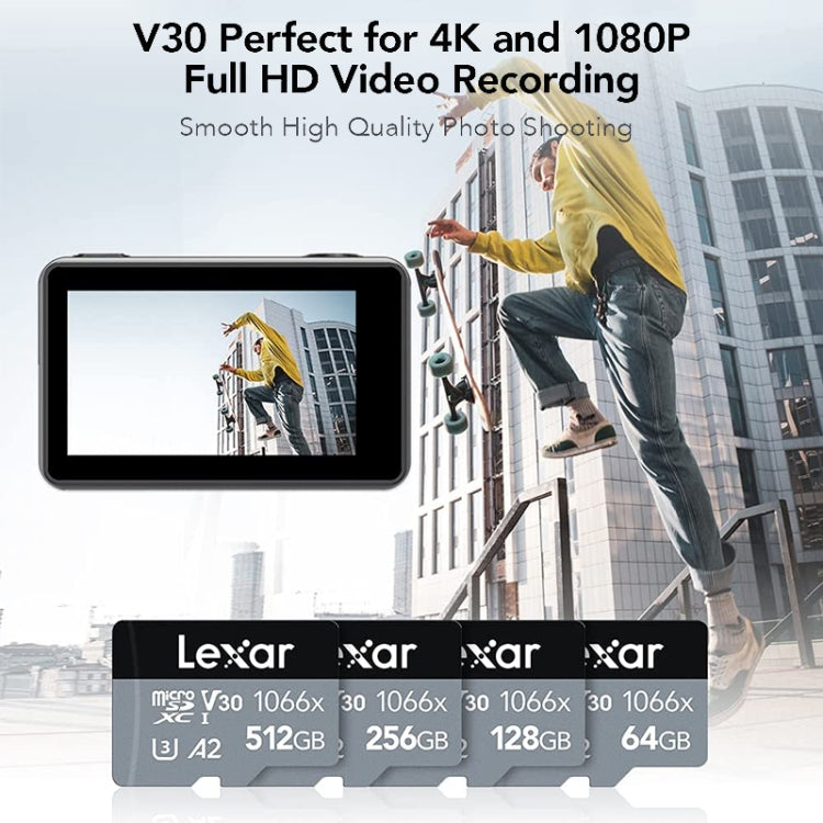 Lisslune | Lexar LKSTF1066X High-Speed TF Card Motion Camera Surveillance Recorder Memory Card, Capacity: 128GB