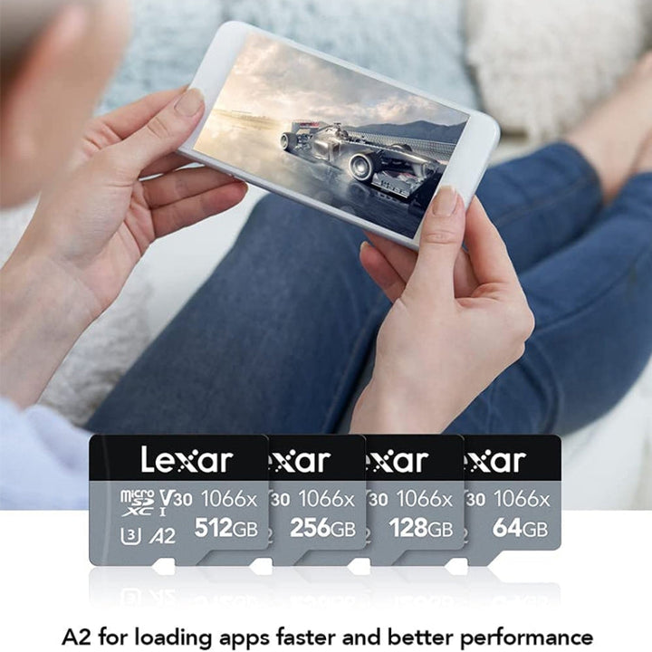 Lisslune | Lexar LKSTF1066X High Speed TF Card Action Camera Surveillance Recorder Memory Card, Capacity: 512GB
