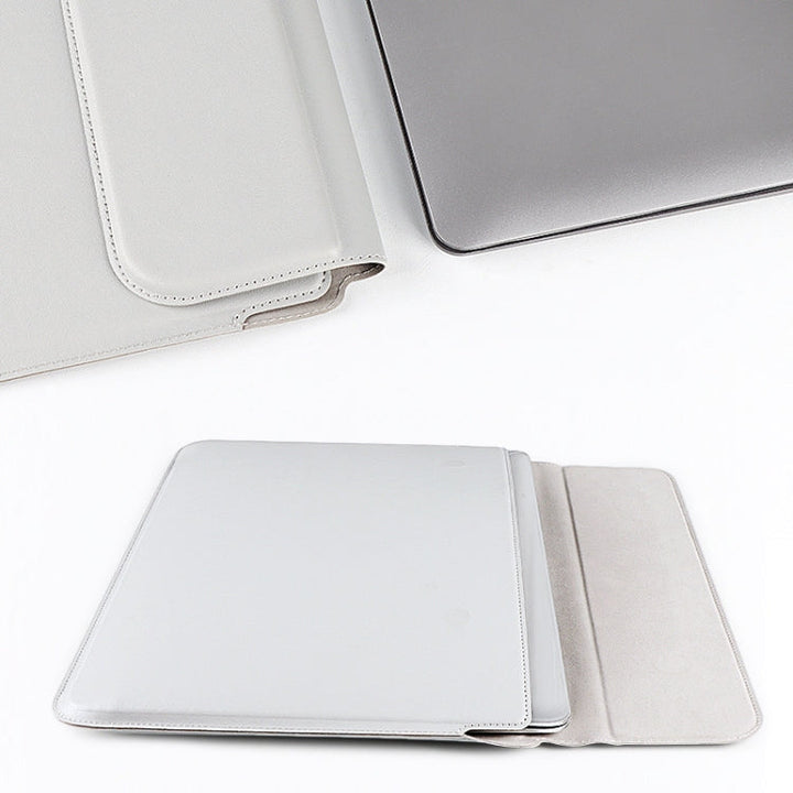 Lisslune | PU08DZ Leather Laptop Interior Compartment Bag with Stand Function, Size: 14.1-15.4 Inches (Sapphire Blue)