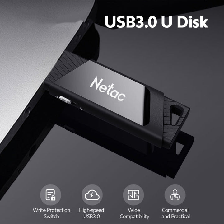 Lisslune | Netac U336 Protection with Lock Car High-Speed USB Flash Drives, Capacity: 32GB
