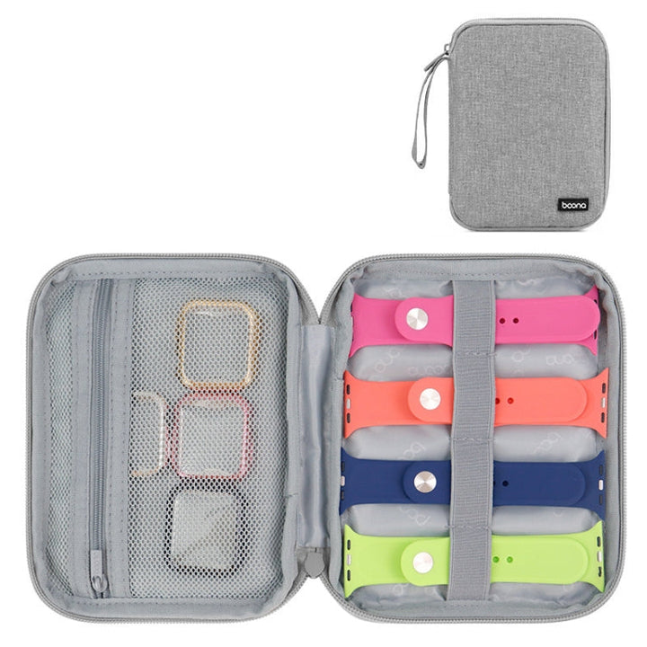 Lisslune | Baona Smart Watch Strap Data Cable Carrying Case for Apple Watch, Specification: Small (Gray)