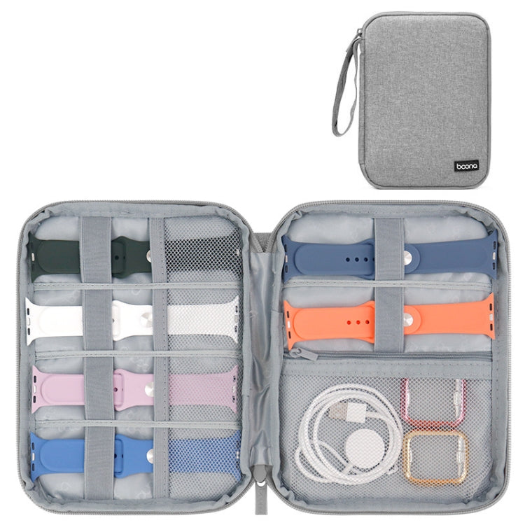 Lisslune | Baona Smartwatch Strap Data Cable Carrying Case For Apple Watch, Specification: Large (Gray)