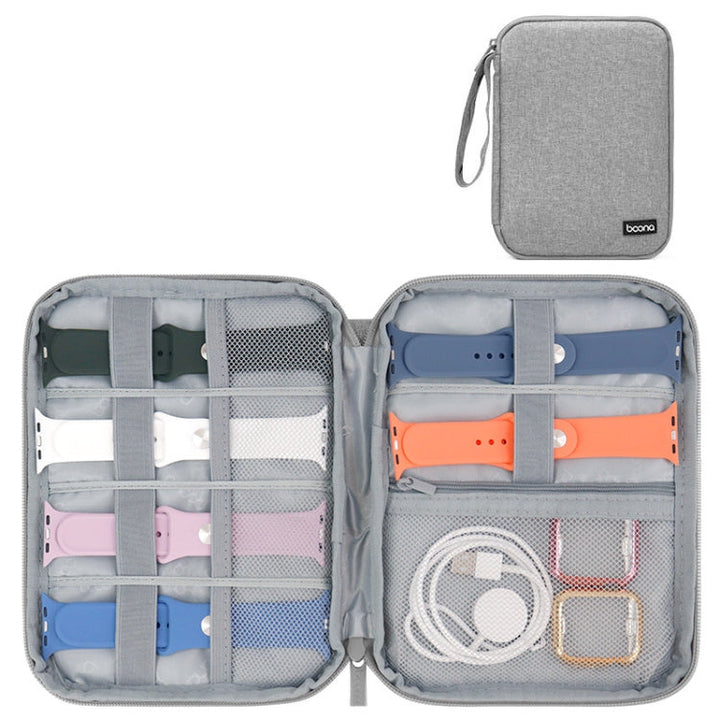 Lisslune | Baona Smartwatch Strap Data Cable Carrying Case For Apple Watch, Specification: Large (Gray)