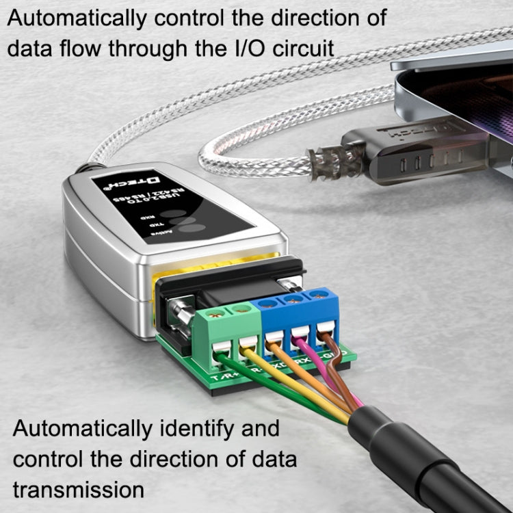 Lisslune | DTECH DT-5119 0.5 m USB to RS485/422 Industrial Converter Serial Line Communication Adapter