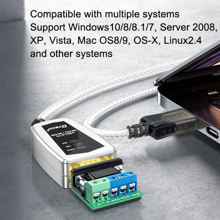 Lisslune | DTECH DT-5119 0.5 m USB to RS485/422 Industrial Converter Serial Line Communication Adapter