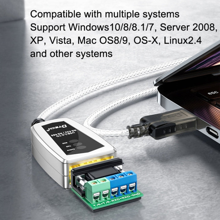 Lisslune | DTECH DT-5119 0.5 m USB to RS485/422 Industrial Converter Serial Line Communication Adapter