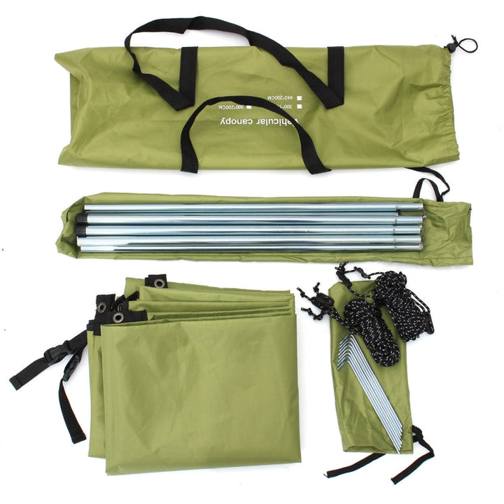 Lisslune | Outdoor Picnic Camping Tent Beside The Car Waterproof Sunshade 200x440cm (Dark Gray)