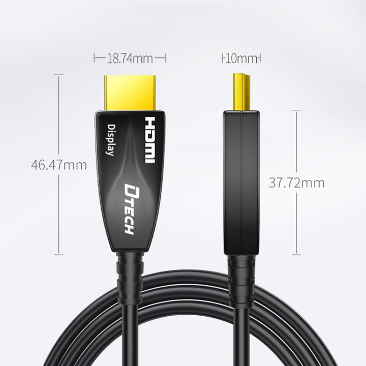 Lisslune | DTECH HDMI 2.0 Version Fiber Optic Cable 4K 60Hz Large Screen TV Engineering Wiring, Length: 70m
