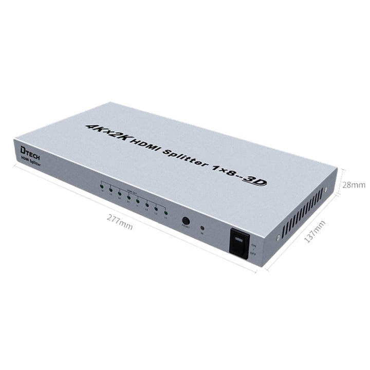 Lisslune | DTECH DT-7148 HDMI 2.0 1 In 8 Out 4K X 2K HD Splitter, CN Plug