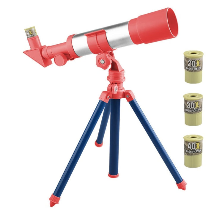 Lisslune | Children High-definition Multiple Astronomical Telescope Science Teaching Aids(B Model Red)
