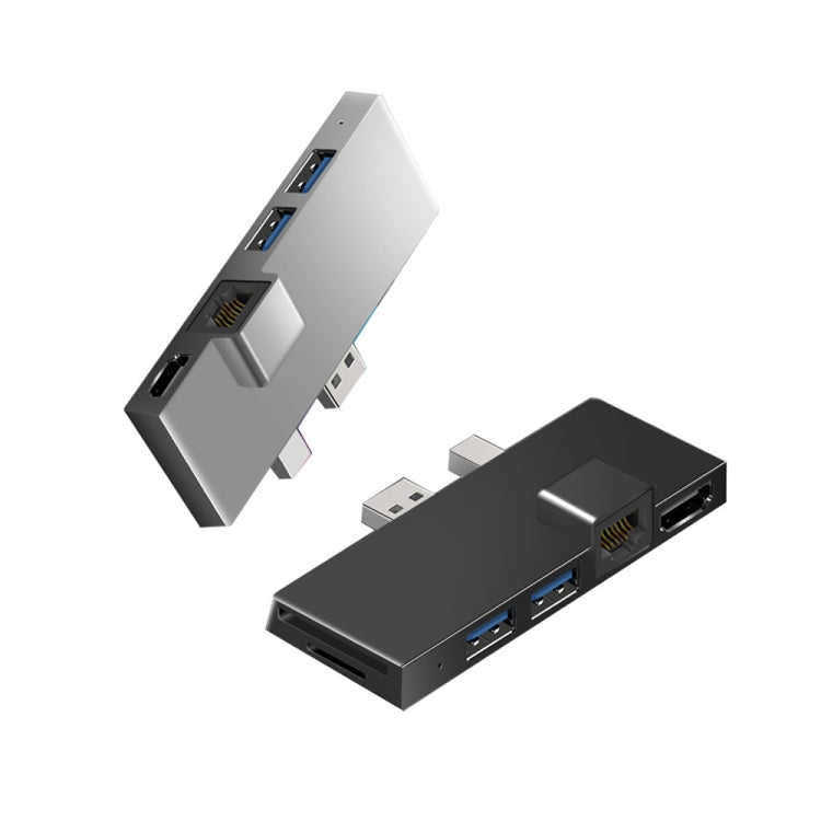 Lisslune | W05 8 In 1 USB3.1 Gne1 Ethernet RJ45 Converter for Surface Pro4/5/6 (Black)