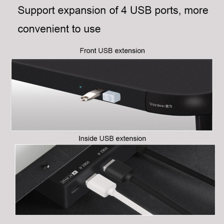 Lisslune | Vaydeer ZGP011 Metal Corner Computer Monitor Shelving (USB3.0 + 3 x USB2.0)