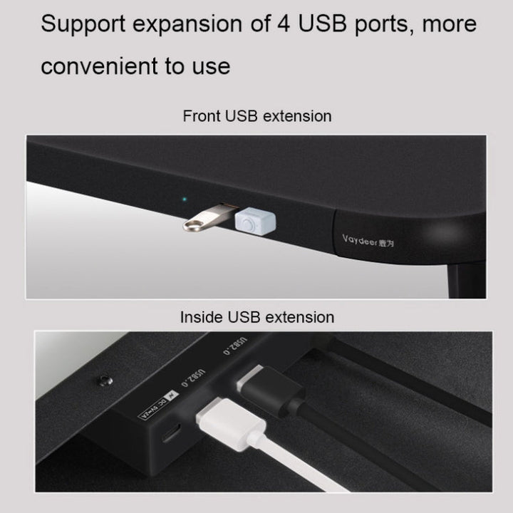 Lisslune | Vaydeer ZGP011 Metal Corner Computer Monitor Shelving (USB3.0 + 3 x USB2.0)