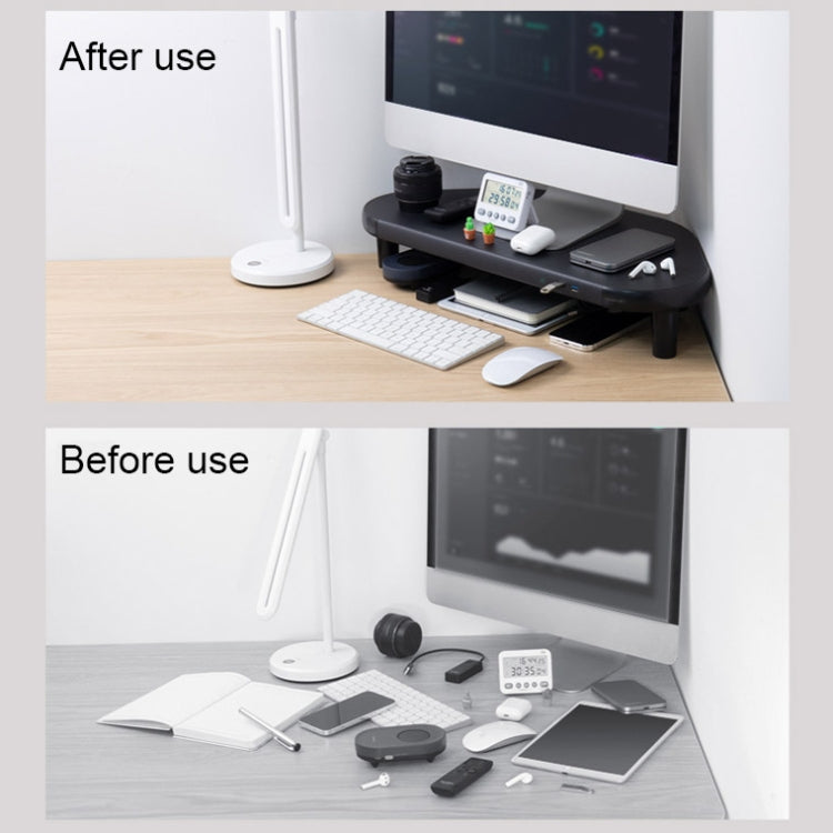 Lisslune | Vaydeer ZGP011 Metal Corner Computer Monitor Shelving (USB3.0 + 3 x USB2.0)