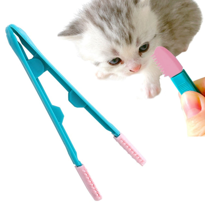 Cat Eye Brush Pet Eye Cleaner Cat Hair Knot Brush (Blue Pink)
