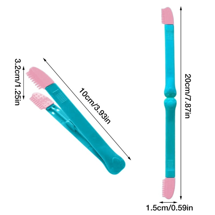 Cat Eye Brush Pet Eye Cleaner Cat Hair Knot Brush (All Blue)