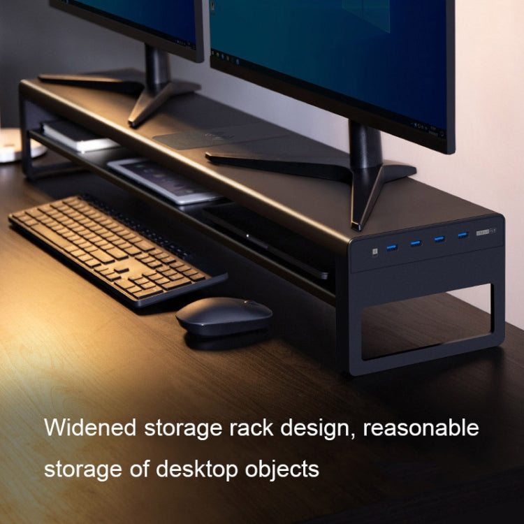 Lisslune | Vaydeer Multifunctional Desktop Expansion Monitor Shelf, Specification: Single Layer Design (USB 3.0+3xUSB 2.0)
