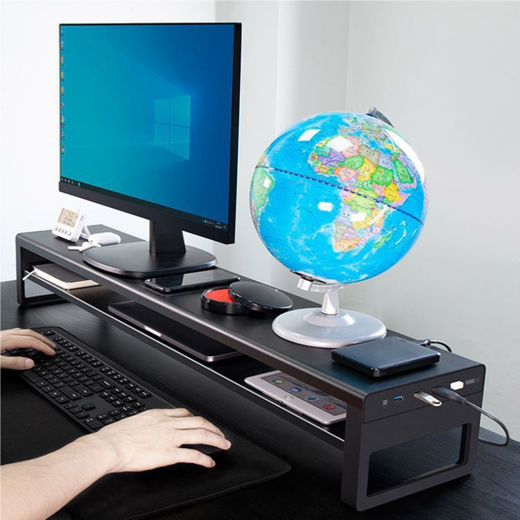 Lisslune | Vaydeer Multifunctional Desktop Expansion Monitor Shelf, Specification: Single Layer Design (USB 3.0+3xUSB 2.0)
