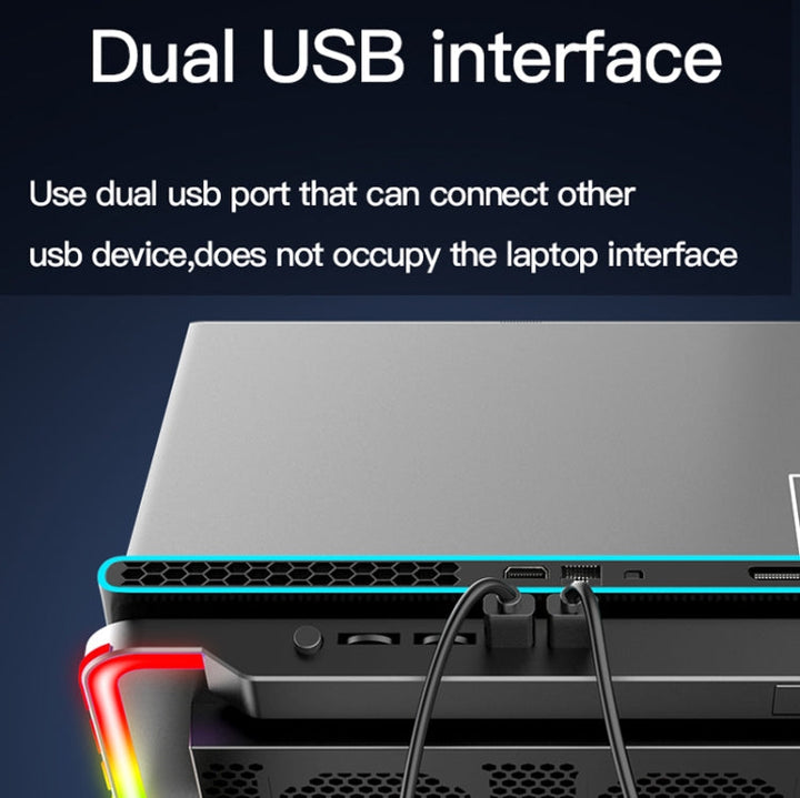 Lisslune | CoolCold F5 Laptop Radiator Holder Office Desk Adjustable Laptop Cooler, Style: Fantasy Edition
