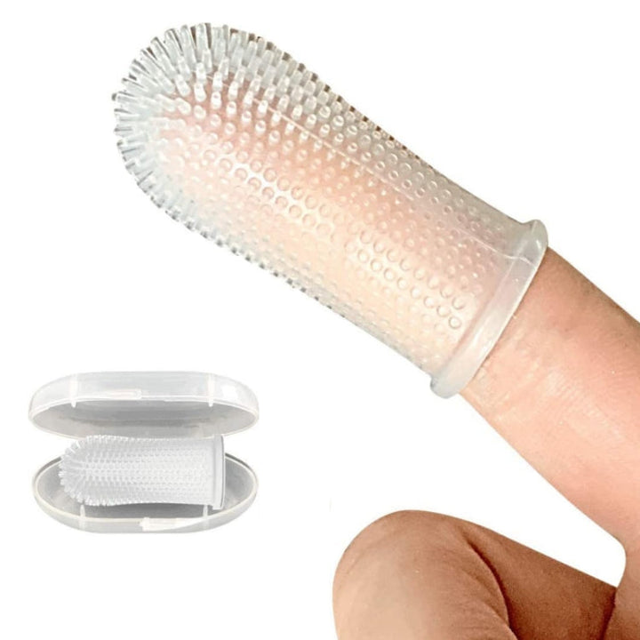 Pet Silicone Teeth Framework Oral Cleaning Toothbrush (White)