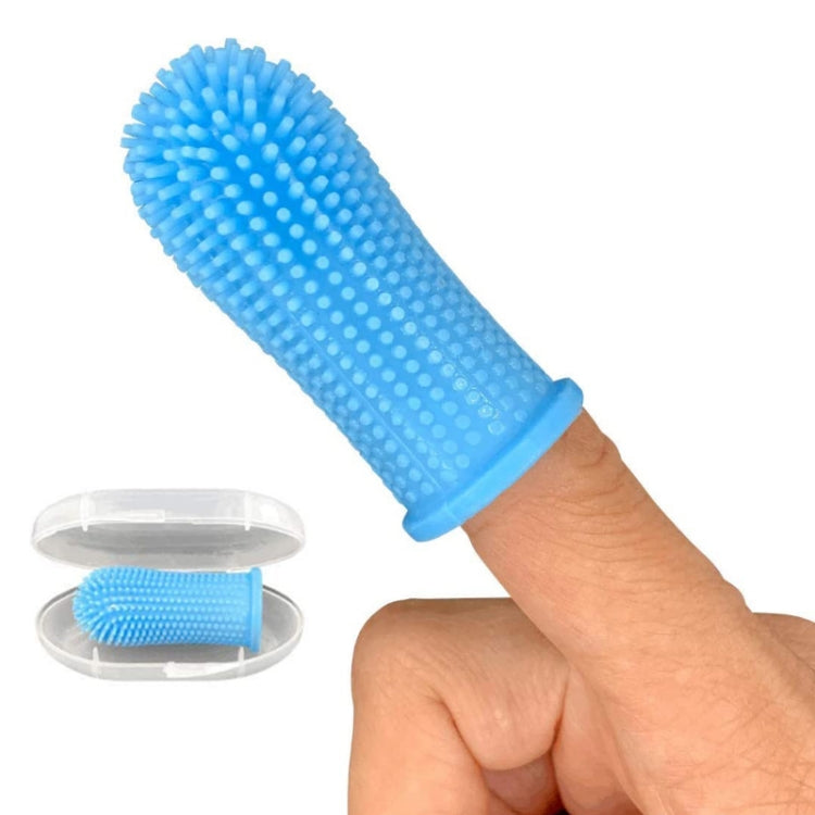 Pet Silicone Teeth Frame Oral Cleaning Toothbrush (Blue)