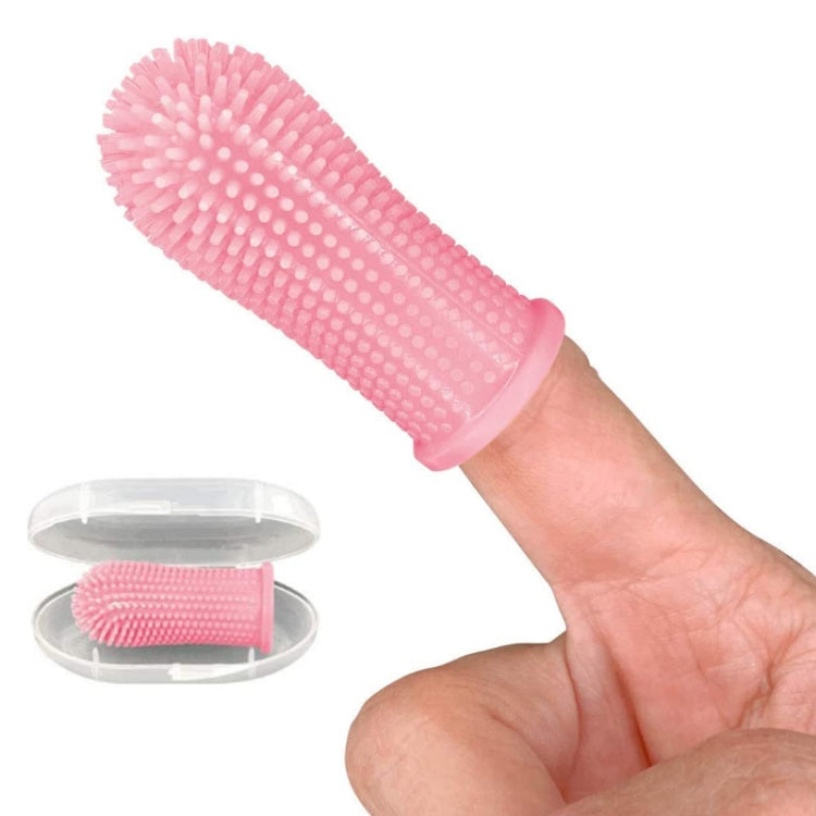 Pet Silicone Teeth Support Structure Mouth Cleaning Toothbrush (Red)