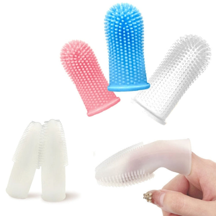 Pet Silicone Teeth Support Structure Mouth Cleaning Toothbrush (Red)