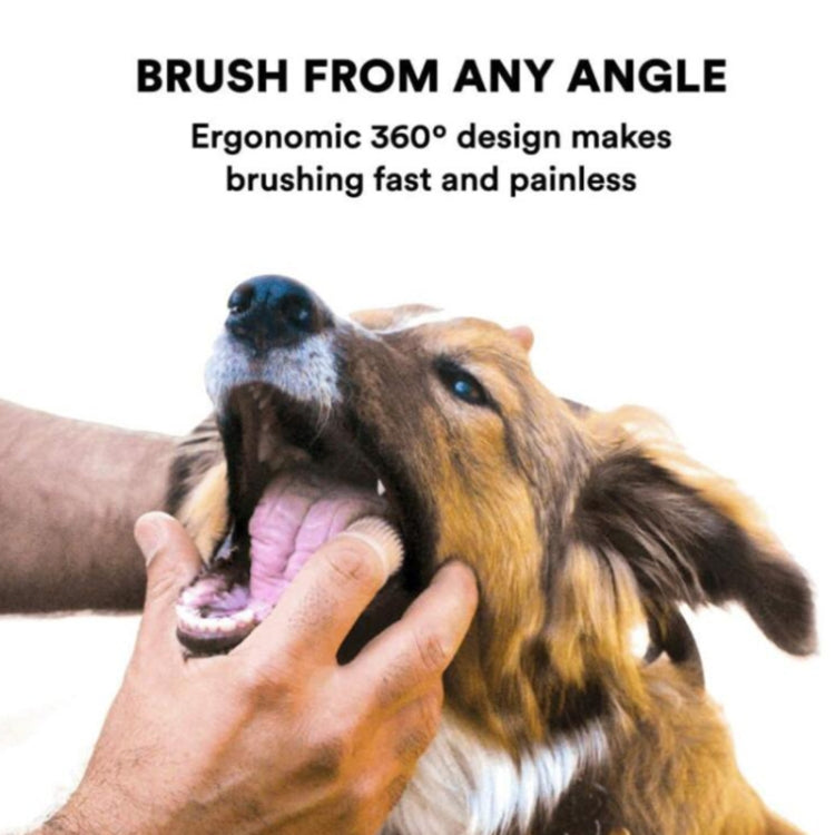 Pet Silicone Teeth Support Structure Mouth Cleaning Toothbrush (Red)