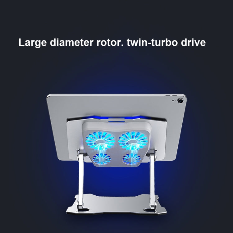 Lisslune | X16 Tablet PC Holder Aluminum Alloy Laptop Cooler with 4 Fans