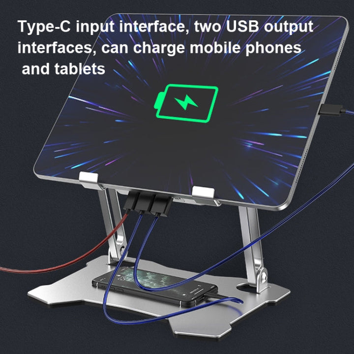 Lisslune | X16 Tablet PC Holder Aluminum Alloy Laptop Cooler with 4 Fans
