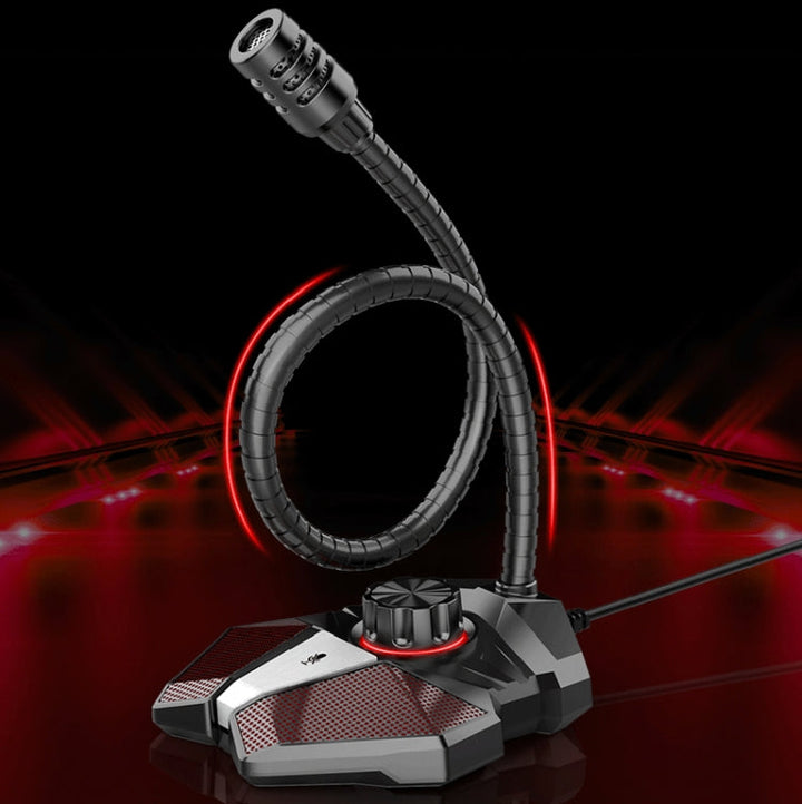 Lisslune | 3.5mm JK omnidirectional microphone with built-in sound card Flexible gaming microphone