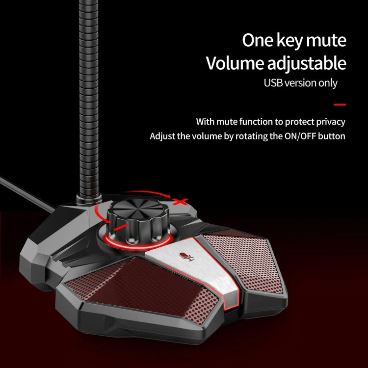 Lisslune | 3.5mm JK omnidirectional microphone with built-in sound card Flexible gaming microphone