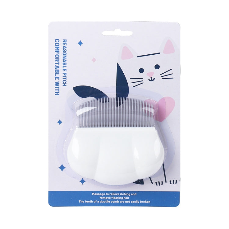 Pet Hair Removal Shell Comb Cat Tickle Massage Comb (White)