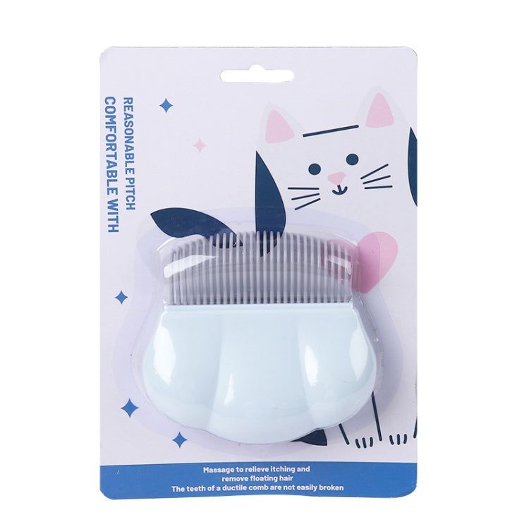 Pet Hair Removal Shell Comb Cat Equipment Massage Comb (Blue)