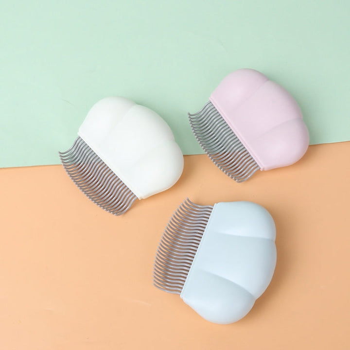Pet Hair Removal Bowl Comb Cat Tickle Massage Comb (Pink)