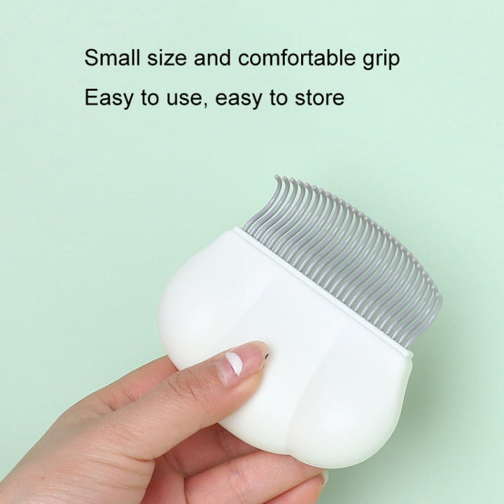Pet Hair Removal Shell Comb Cat Tickle Massage Comb (White)