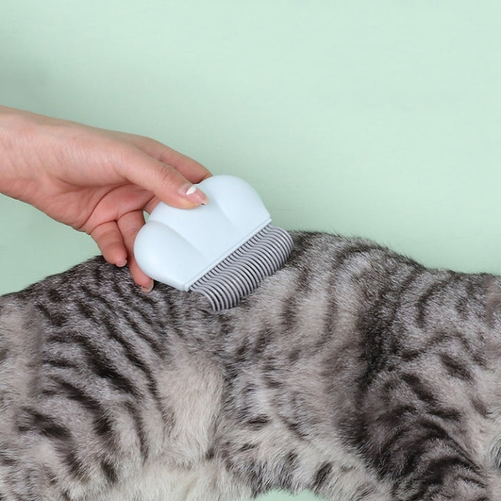 Pet Hair Removal Bowl Comb Cat Tickle Massage Comb (Pink)