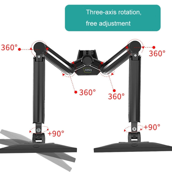 Lisslune | KALOC Computer Monitor Desktop Dual Screen Air Pressure Lift Bracket