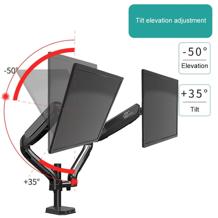 Lisslune | KALOC Computer Monitor Desktop Dual Screen Air Pressure Lift Bracket