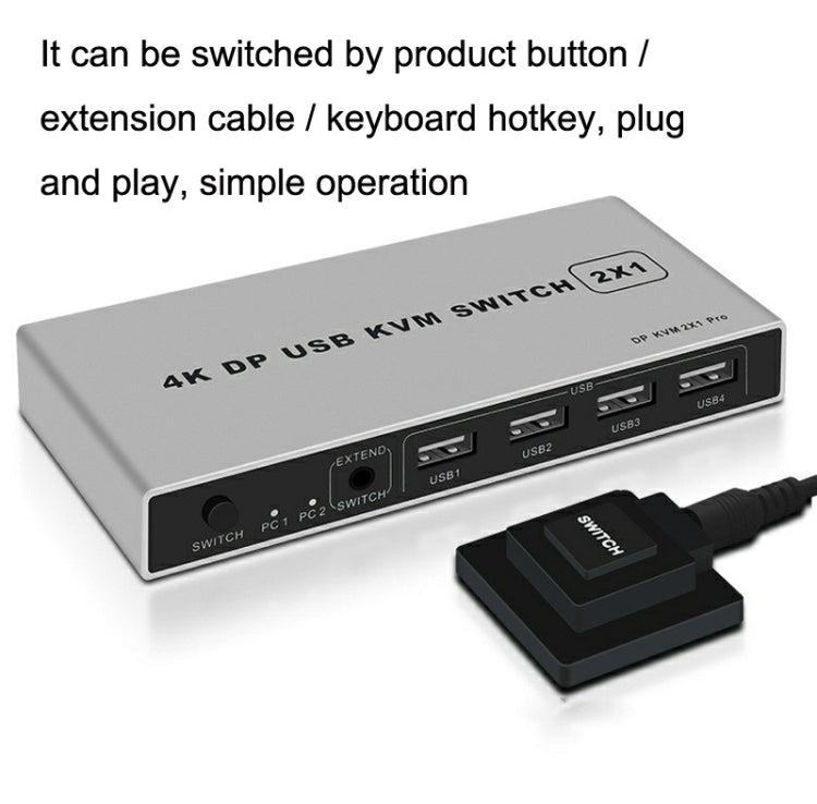 Lisslune | 8K KYSW59 60HZ DP USB KVM Switch 2-in-1 Computer Sharing Device