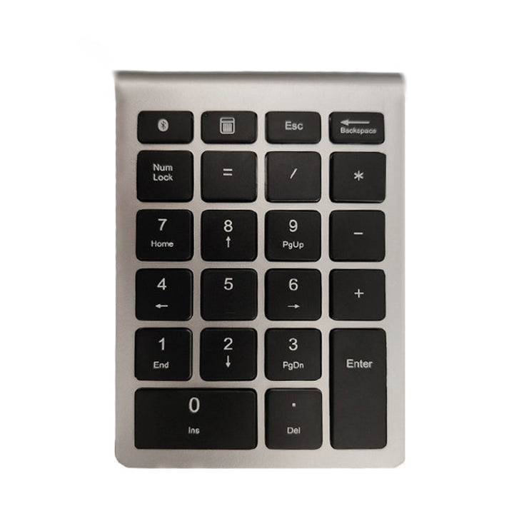 Lisslune | BT304 22 Keys Laptop Mini Wireless Keyboard, Spec: Bluetooth (Silver Black)