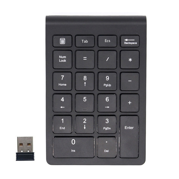 Lisslune | BT304 22 keys laptop mini wireless keyboard, specification: 2.4G (black)