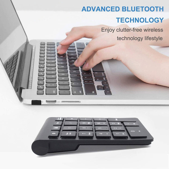 Lisslune | BT304 22 keys laptop mini wireless keyboard, specification: 2.4G (black)