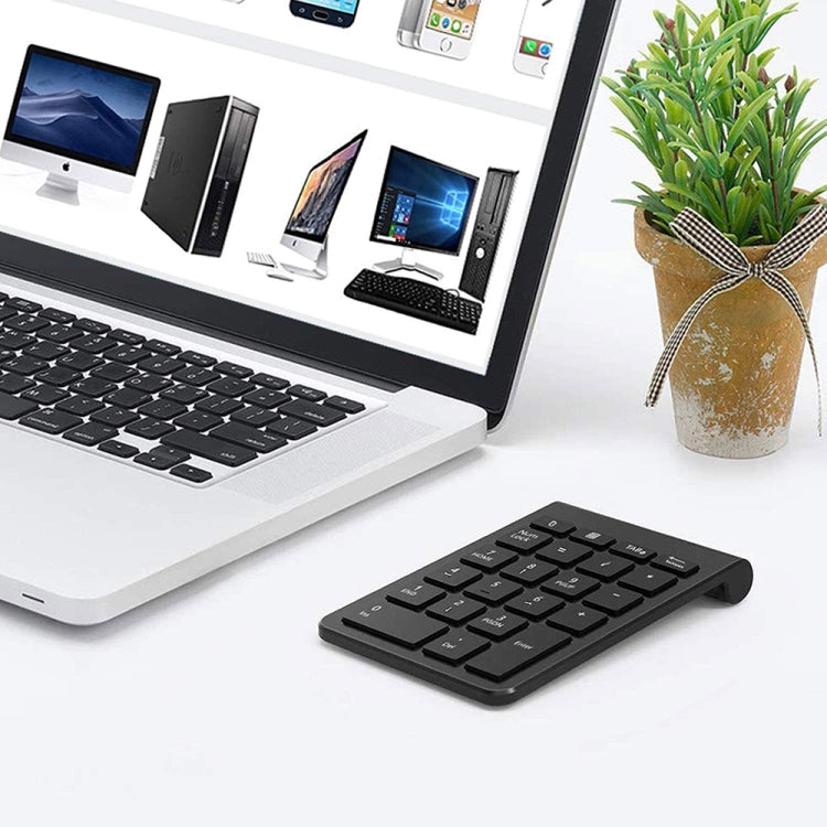 Lisslune | BT304 22 keys laptop mini wireless keyboard, specification: 2.4G (black)