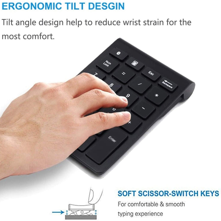 Lisslune | BT304 22 Keys Laptop Mini Wireless Keyboard, Spec: 2.4G (Gold)